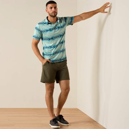 All Over Print Heathered Classic Fit Polo Men | Ariat outlet
