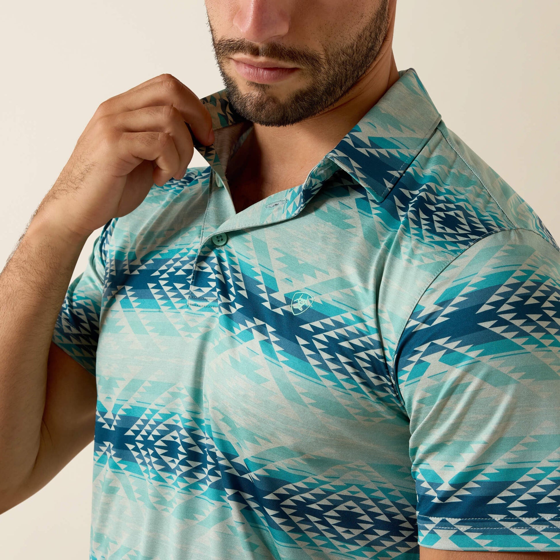 All Over Print Heathered Classic Fit Polo Men | Ariat outlet