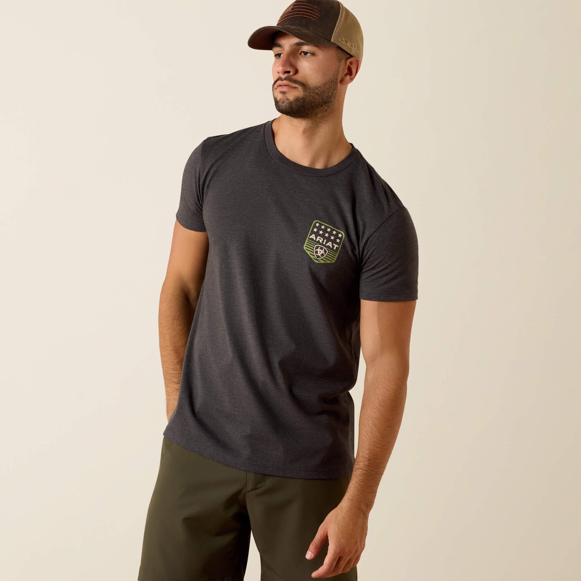 Ariat Stripe Patriotic Badge T-Shirt Men | Ariat outlet