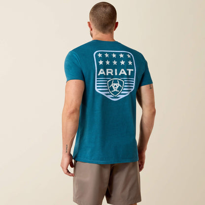 Ariat Stripe Patriotic Badge T-Shirt Men | Ariat for sale