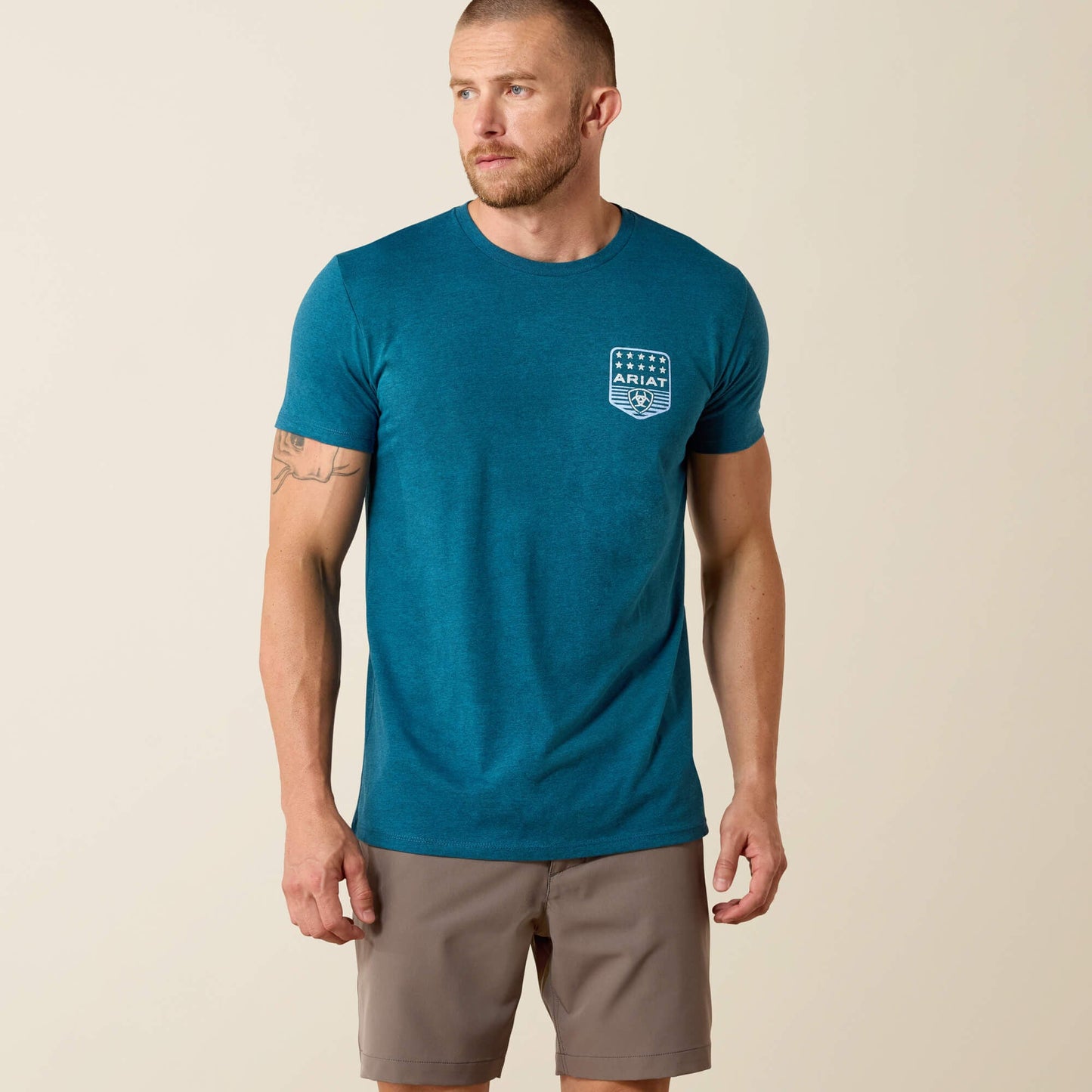 Ariat Stripe Patriotic Badge T-Shirt Men | Ariat for sale