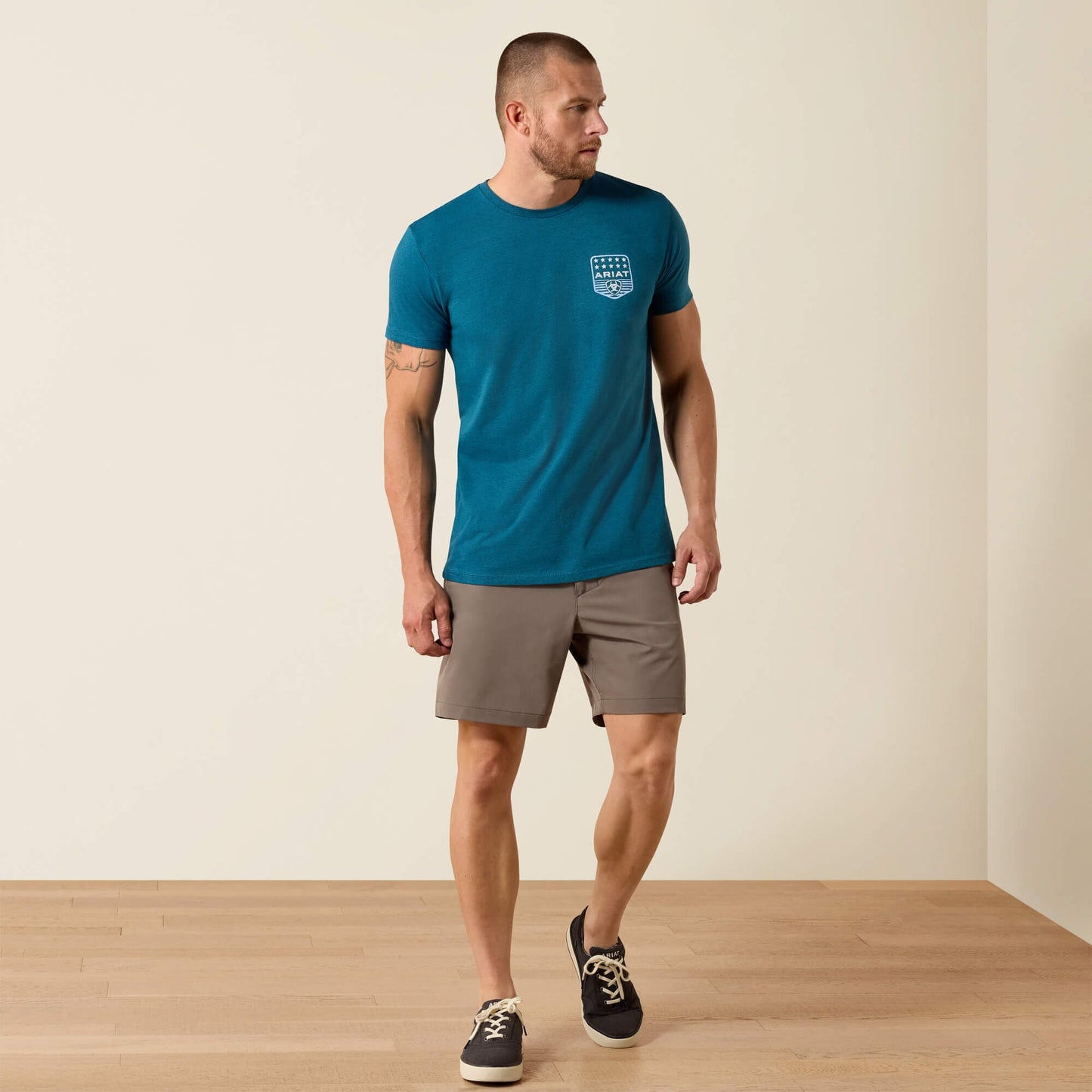 Ariat Stripe Patriotic Badge T-Shirt Men | Ariat for sale