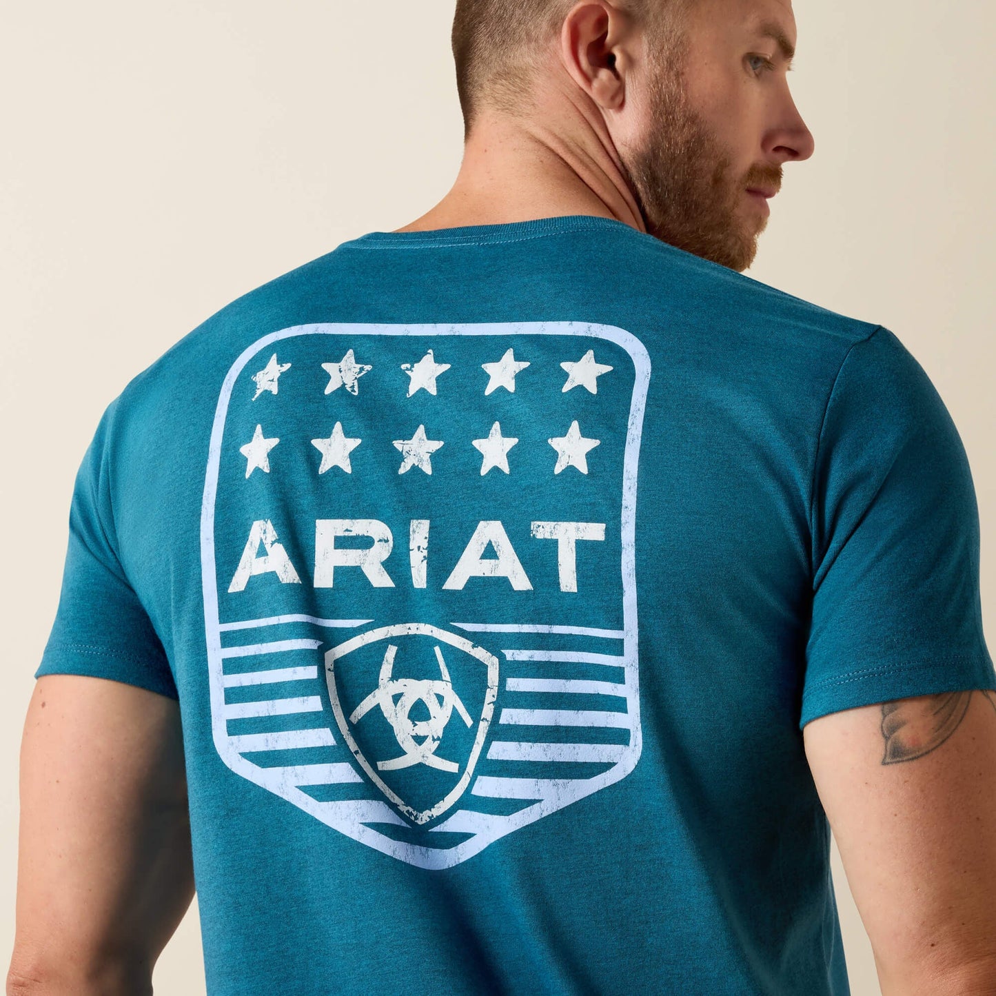 Ariat Stripe Patriotic Badge T-Shirt Men | Ariat for sale