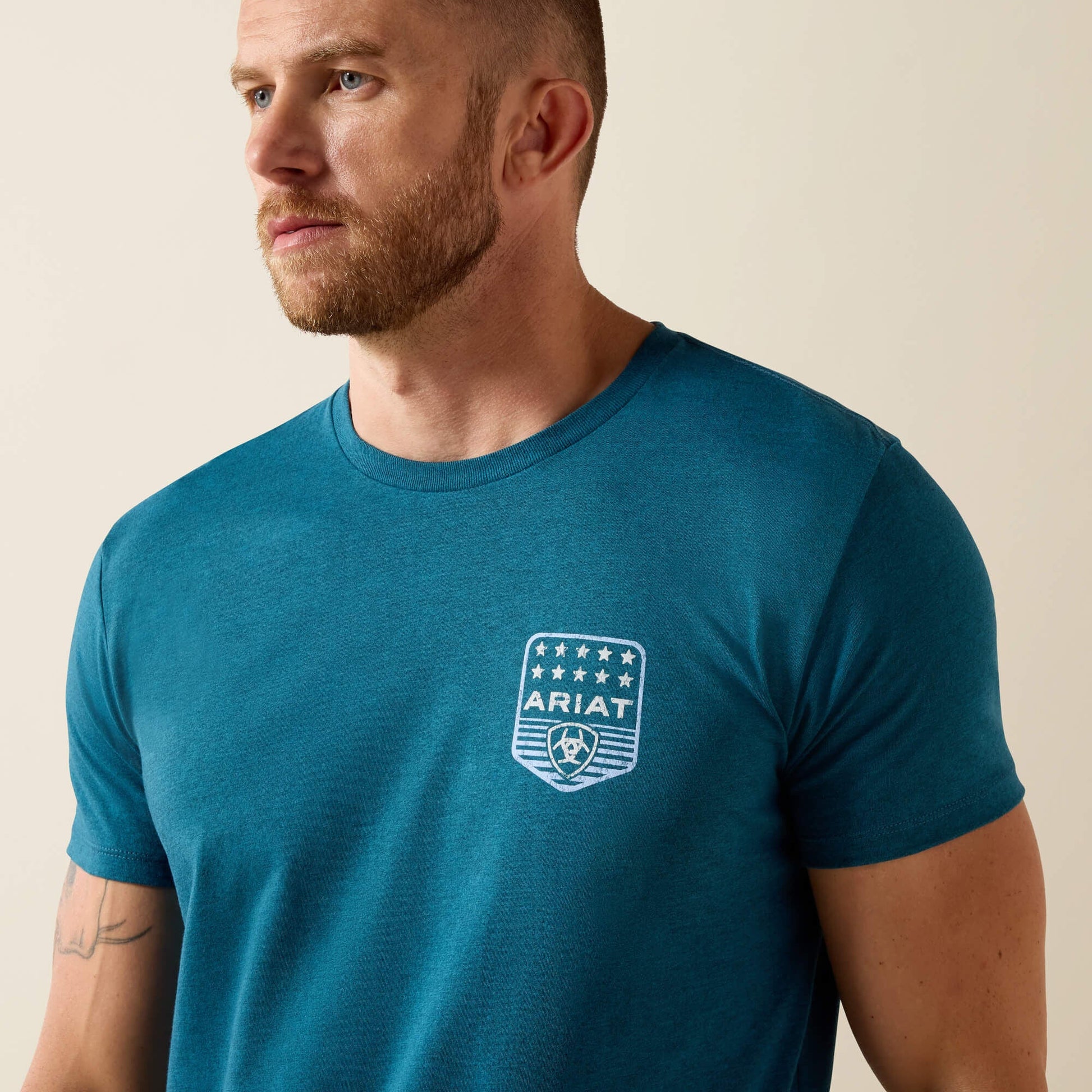 Ariat Stripe Patriotic Badge T-Shirt Men | Ariat for sale
