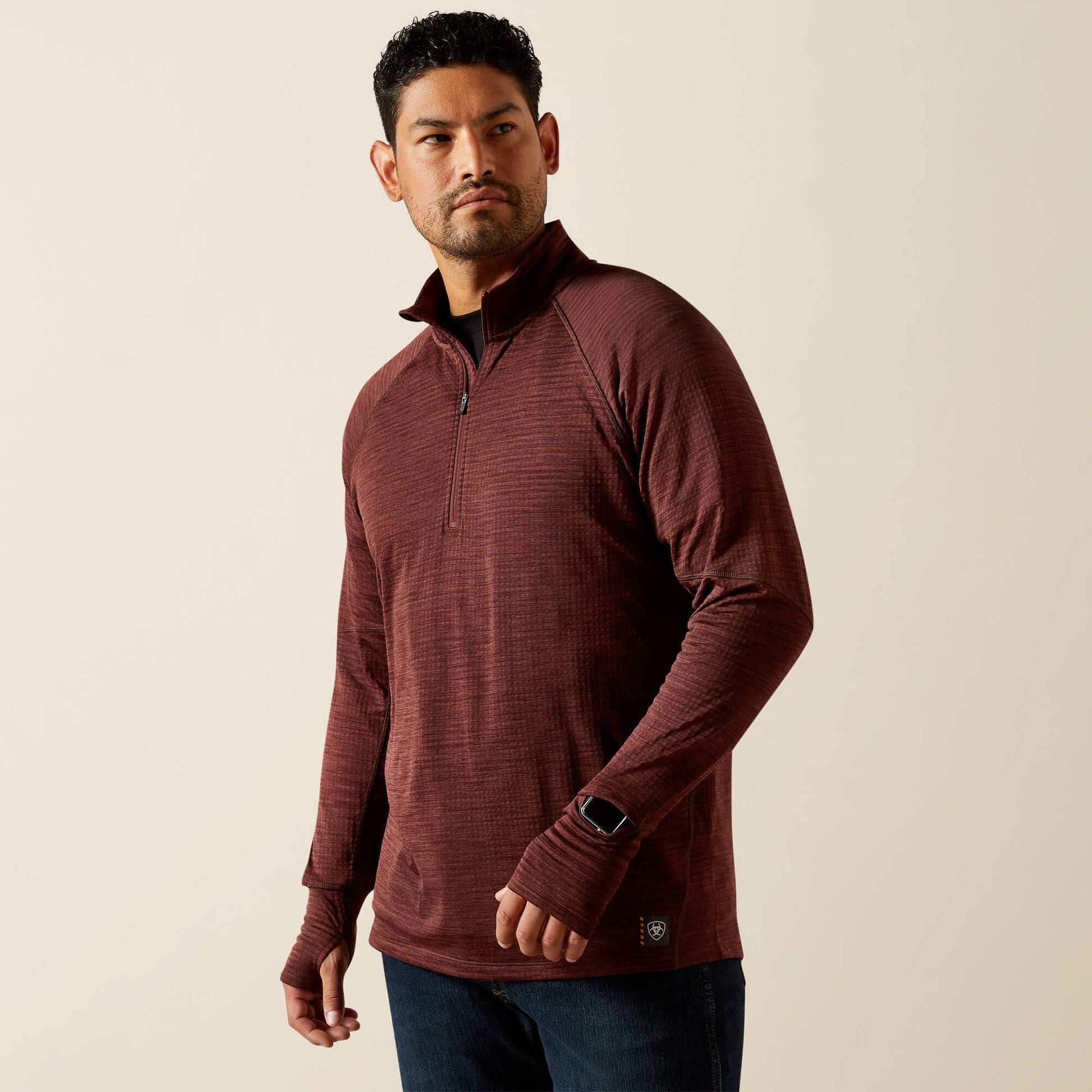 Rebar Gridwork Baselayer 1/4 Zip T-Shirt Men | Ariat on sale