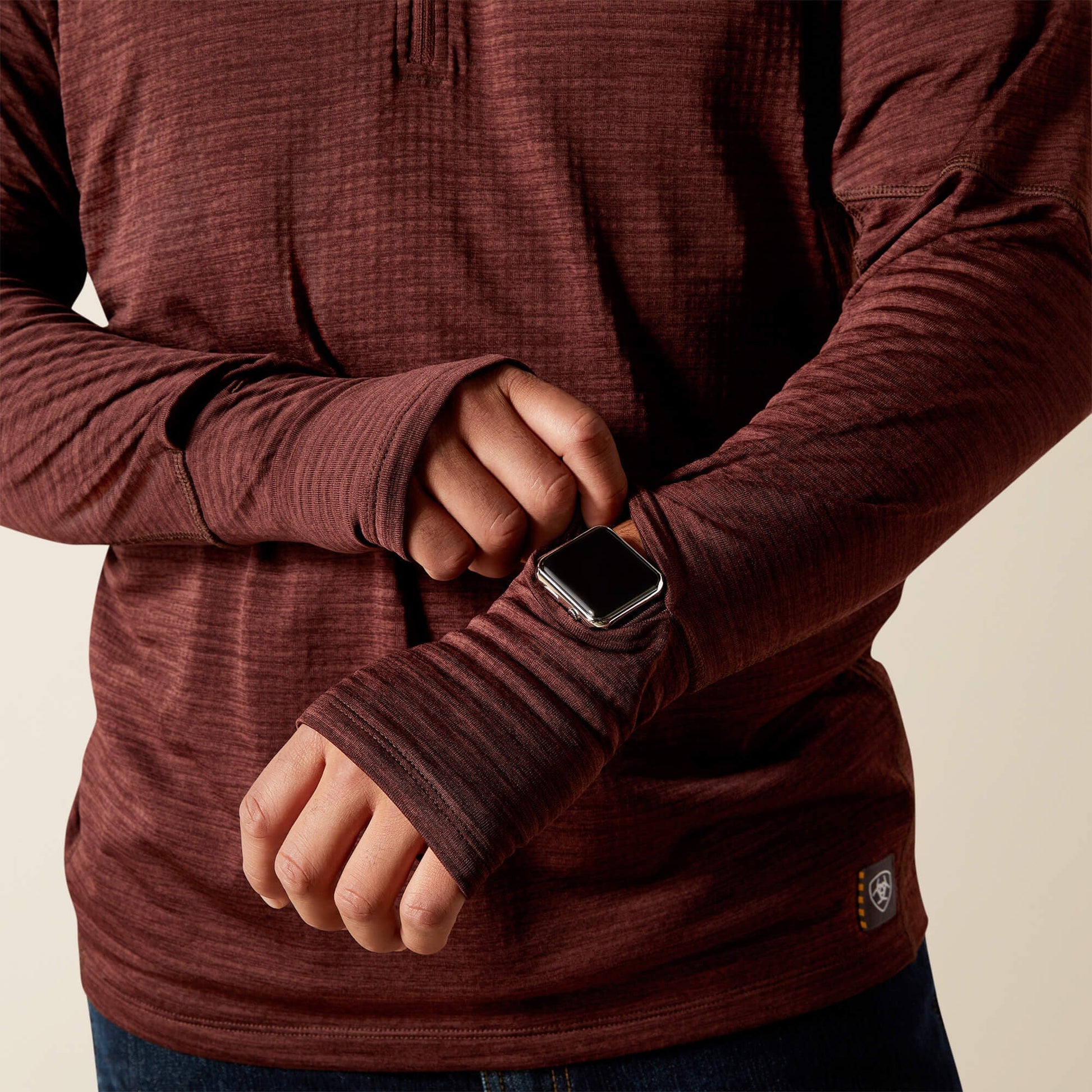 Rebar Gridwork Baselayer 1/4 Zip T-Shirt Men | Ariat on sale