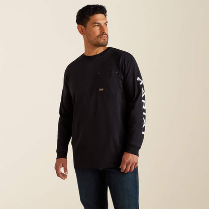 Rebar Workman Bolt Skull T-Shirt Men | Ariat for sale