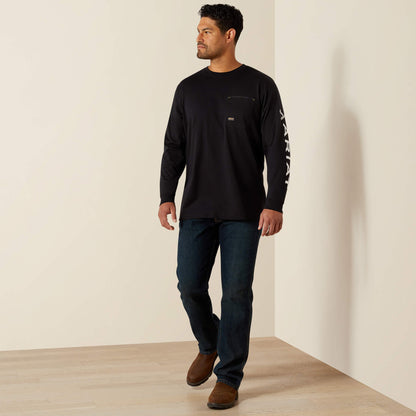 Rebar Workman Bolt Skull T-Shirt Men | Ariat for sale