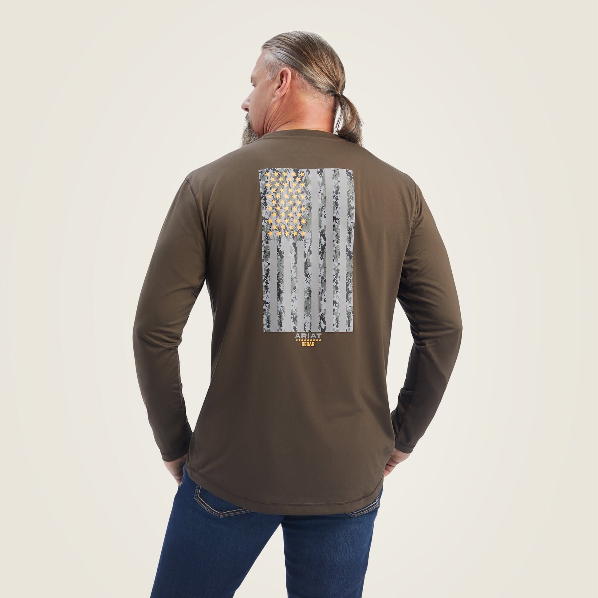 Rebar Workman Reflective Flag Graphic T-Shirt Men | Ariat on sale