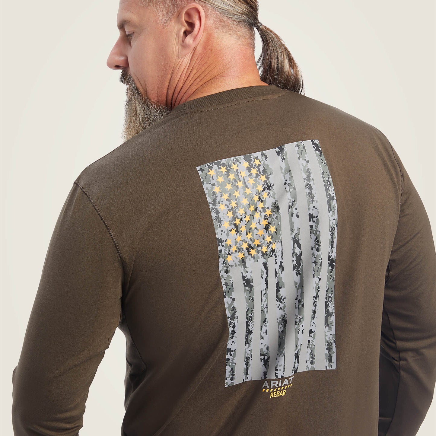 Rebar Workman Reflective Flag Graphic T-Shirt Men | Ariat on sale
