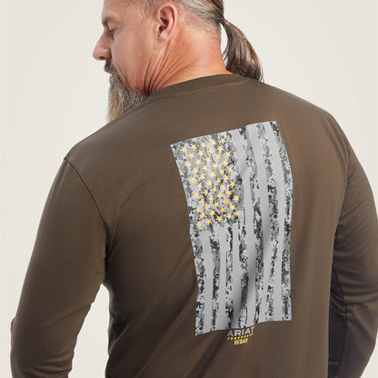Rebar Workman Reflective Flag Graphic T-Shirt Men | Ariat on sale