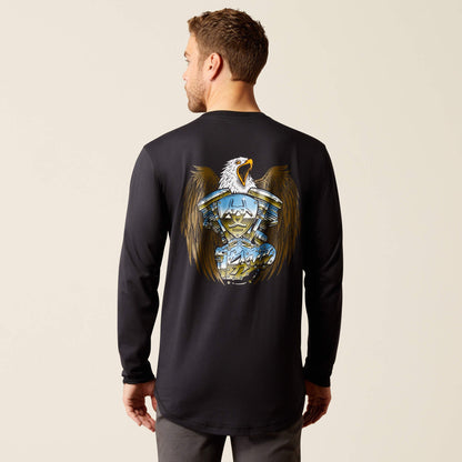 Rebar Workman Chrome Moto Eagle T-Shirt Men | Ariat sale