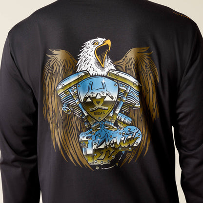 Rebar Workman Chrome Moto Eagle T-Shirt Men | Ariat sale
