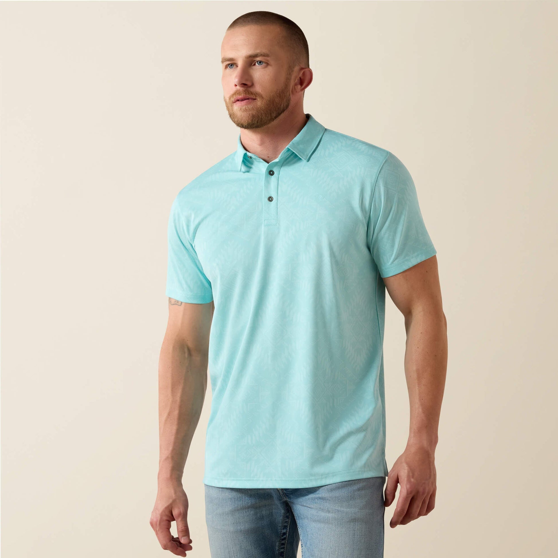 Jacquard Printed Fitted Polo Men | Ariat for sale