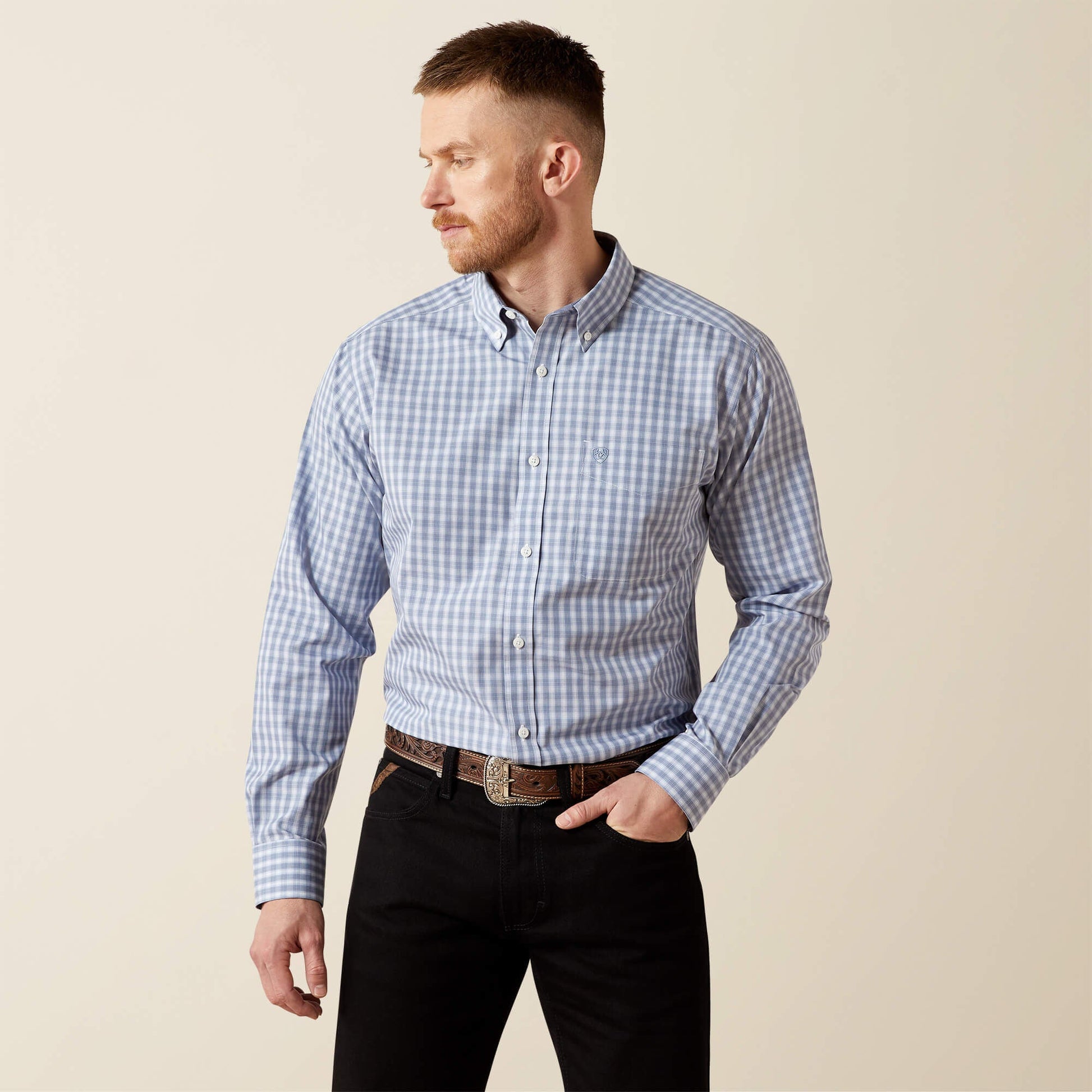Wrinkle Free Brett Fitted Shirt Men | Ariat discount