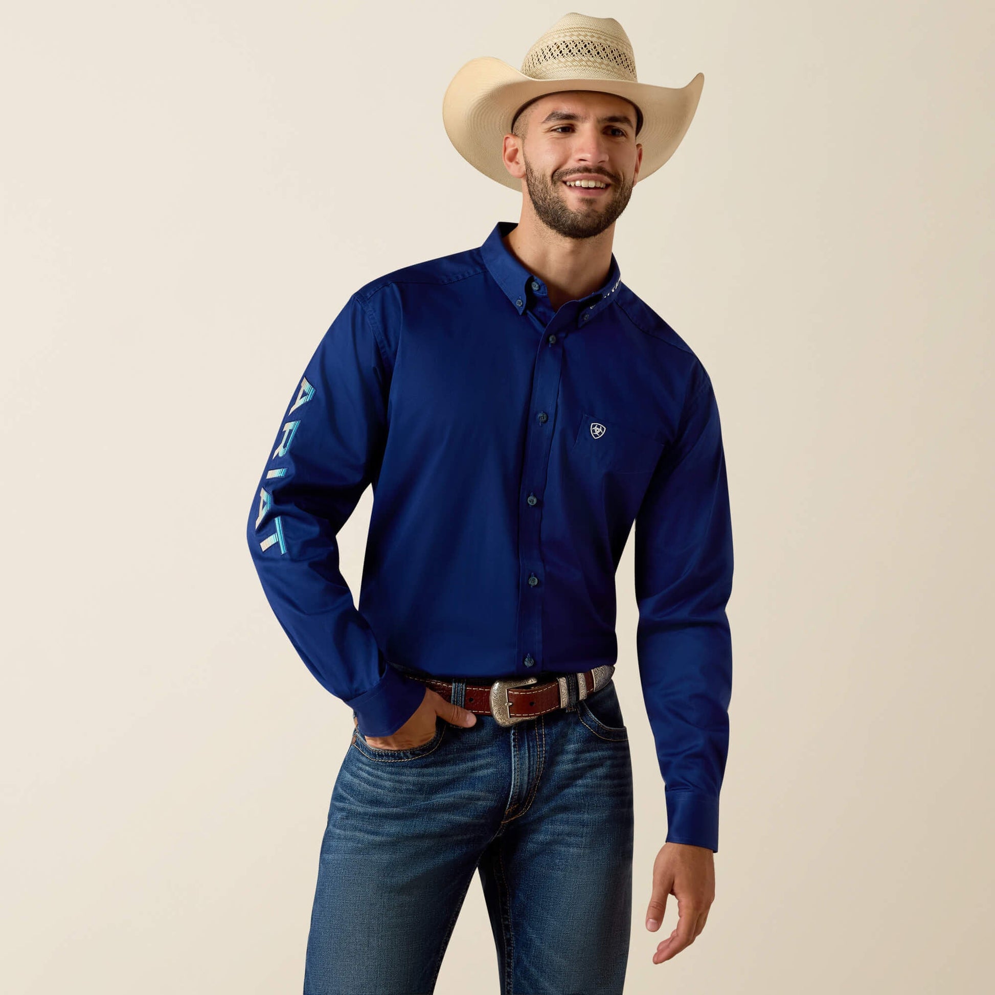 Team Logo Lightweight Twill Classic Fit Shirt Men | Ariat sale