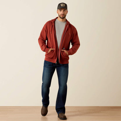 Rebar Lightweight Label Full Zip Hoodie Men | Ariat for sale