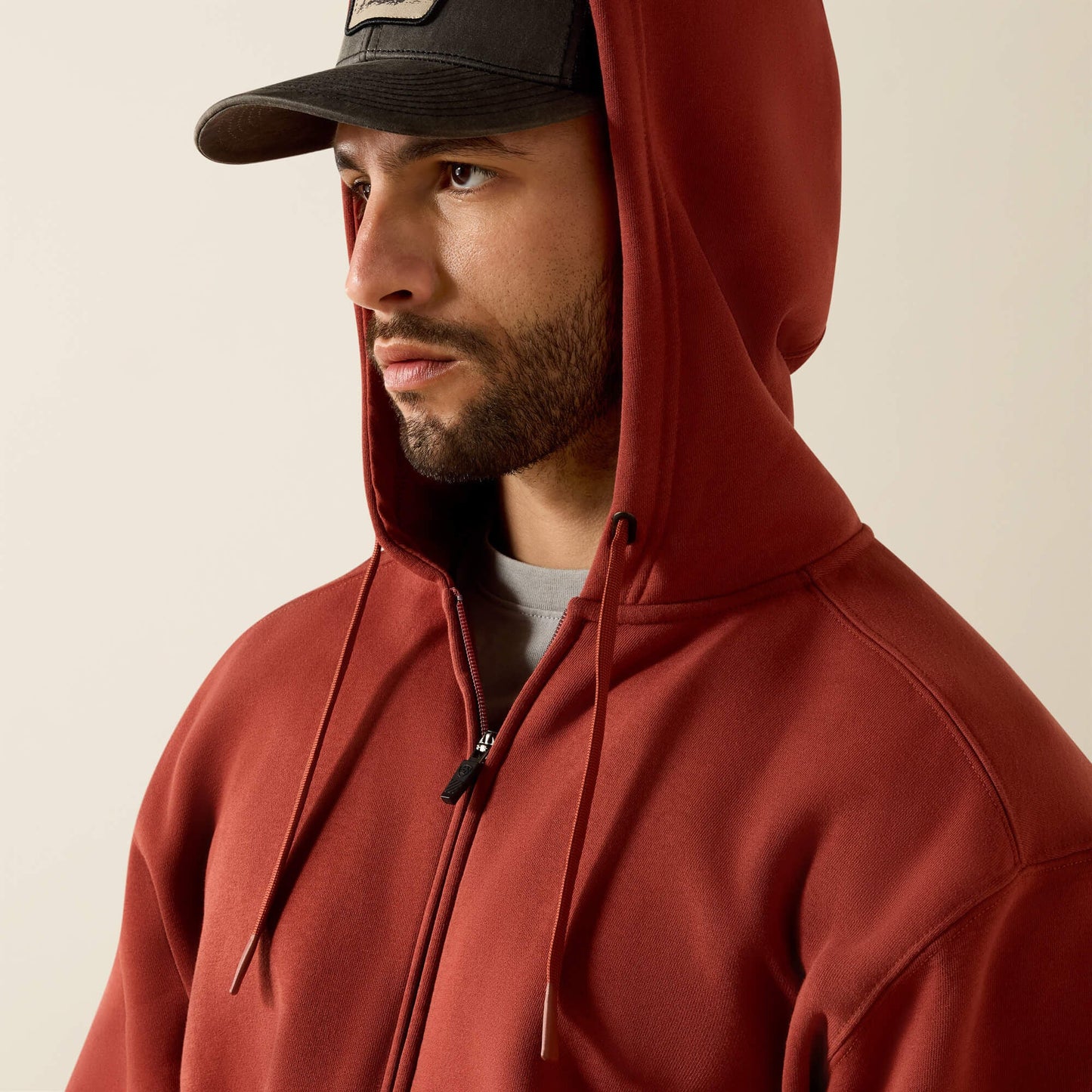 Rebar Lightweight Label Full Zip Hoodie Men | Ariat for sale