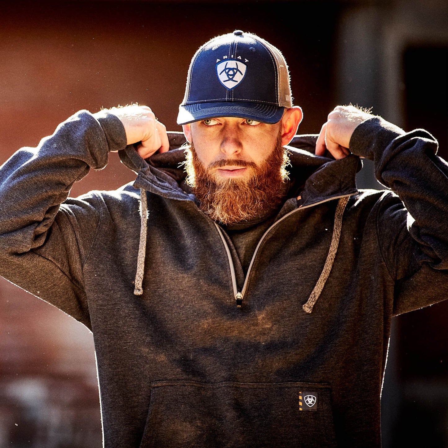 Rebar Workman 1/4 Zip Hoodie Men | Ariat on sale