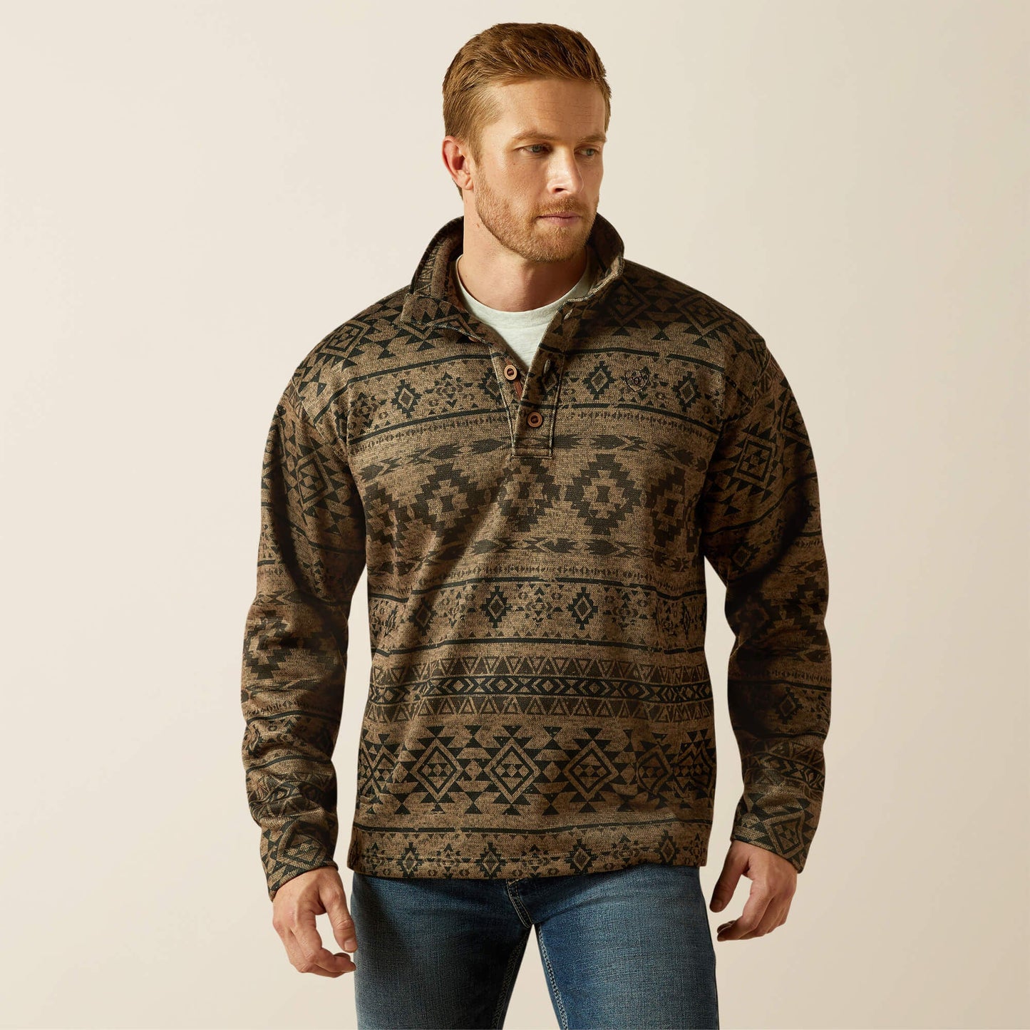 Caldwell 1/4 Button Sweater Men | Ariat for sale