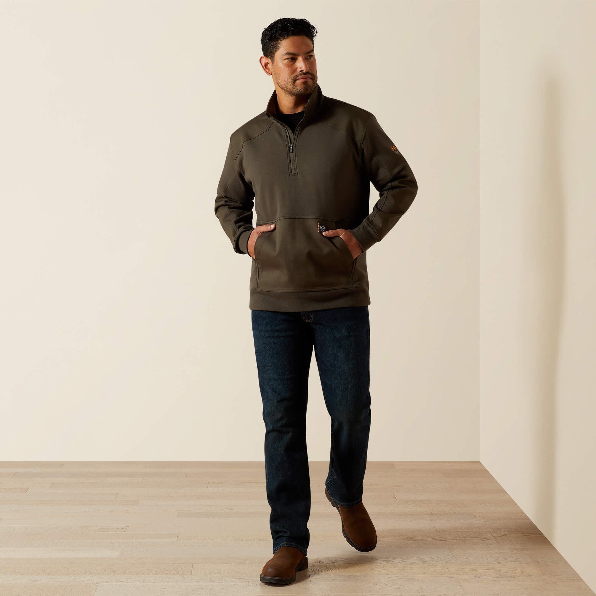 Rebar Workman Duracanvas 1/4 Zip Sweatshirt Men | Ariat for sale