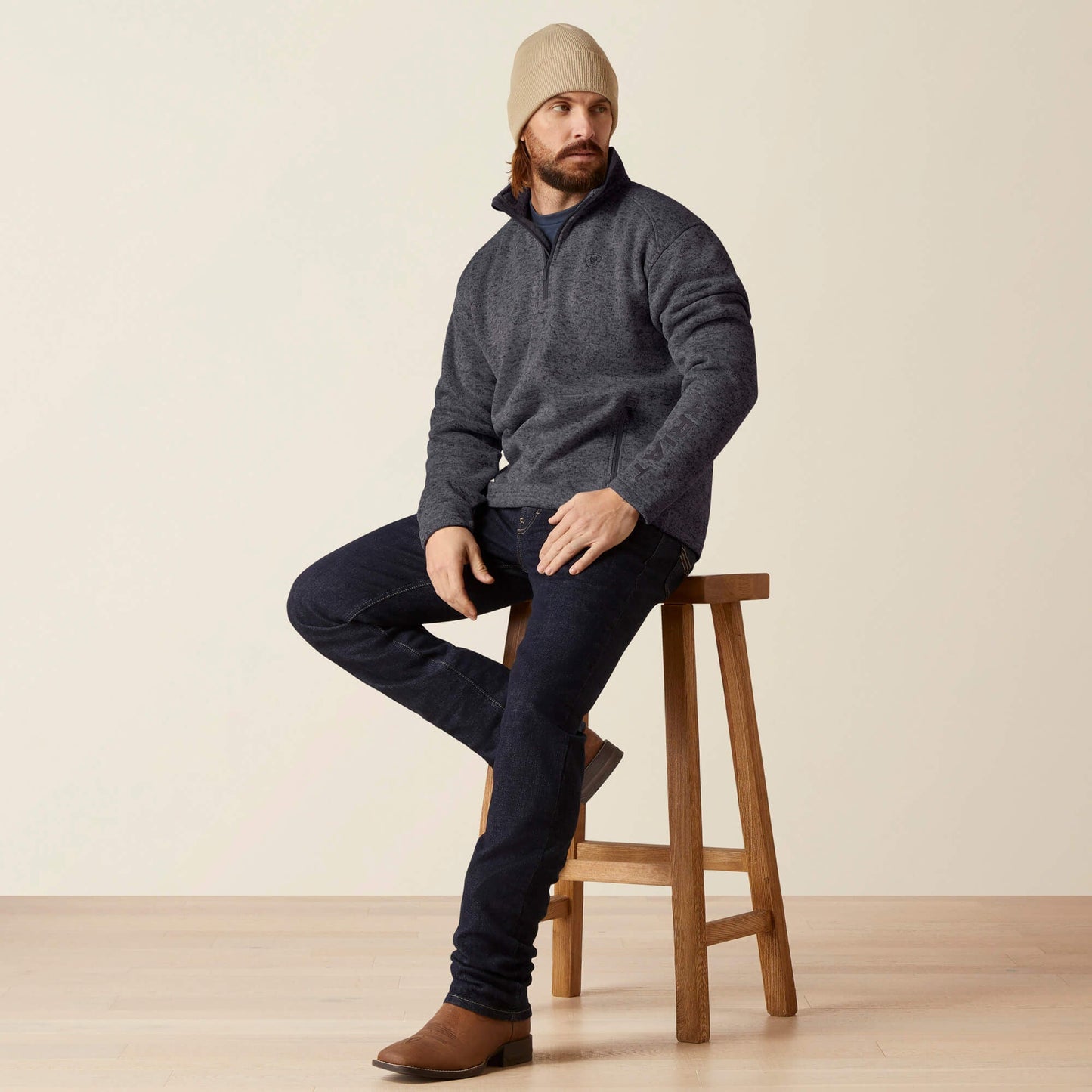 Caldwell Logo 1/4 Zip Sweater Men | Ariat for sale