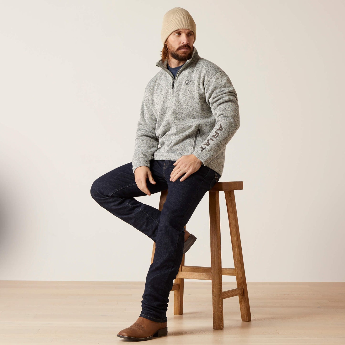 Caldwell Logo 1/4 Zip Sweater Men | Ariat outlet