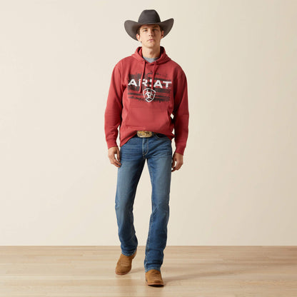Ariat Liquid Stamp Flag Hoodie Men | Ariat for sale