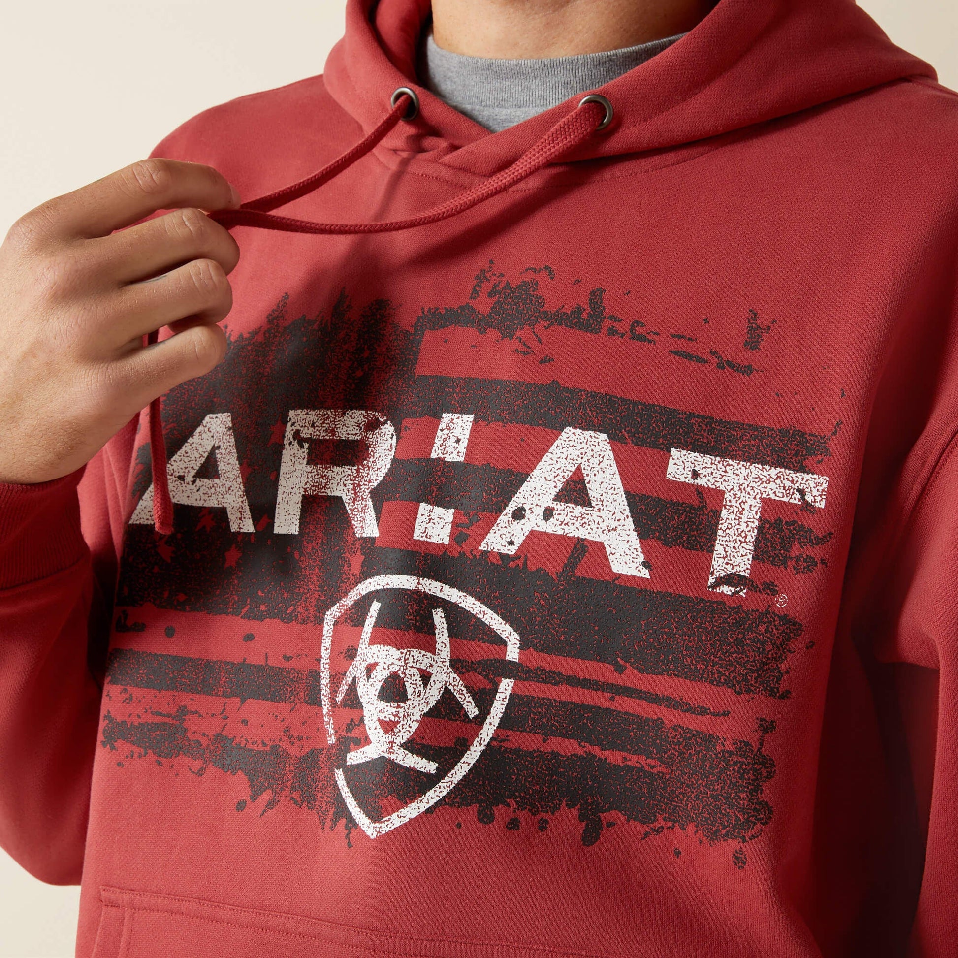 Ariat Liquid Stamp Flag Hoodie Men | Ariat for sale