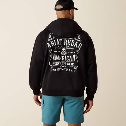 Rebar Lightweight Label Full Zip Hoodie Men | Ariat for sale