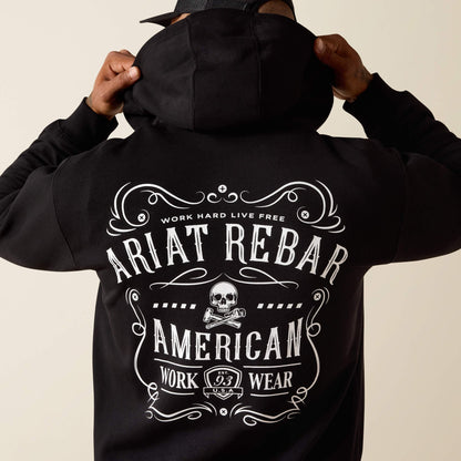 Rebar Lightweight Label Full Zip Hoodie Men | Ariat for sale