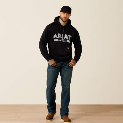 Rebar Lightweight Duct Logo Hoodie Men | Ariat discount