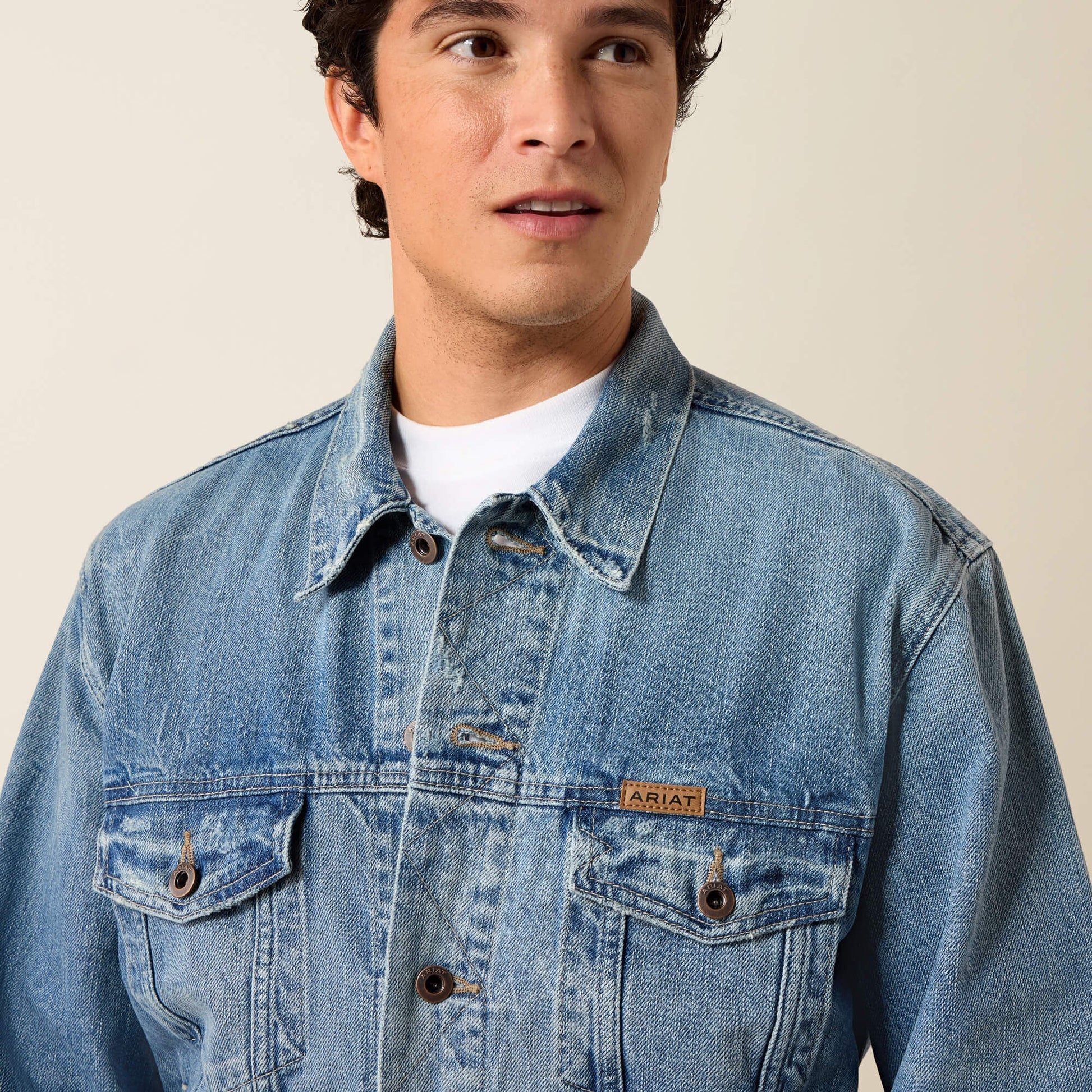 Denim Trucker Jacket Men | Ariat on sale