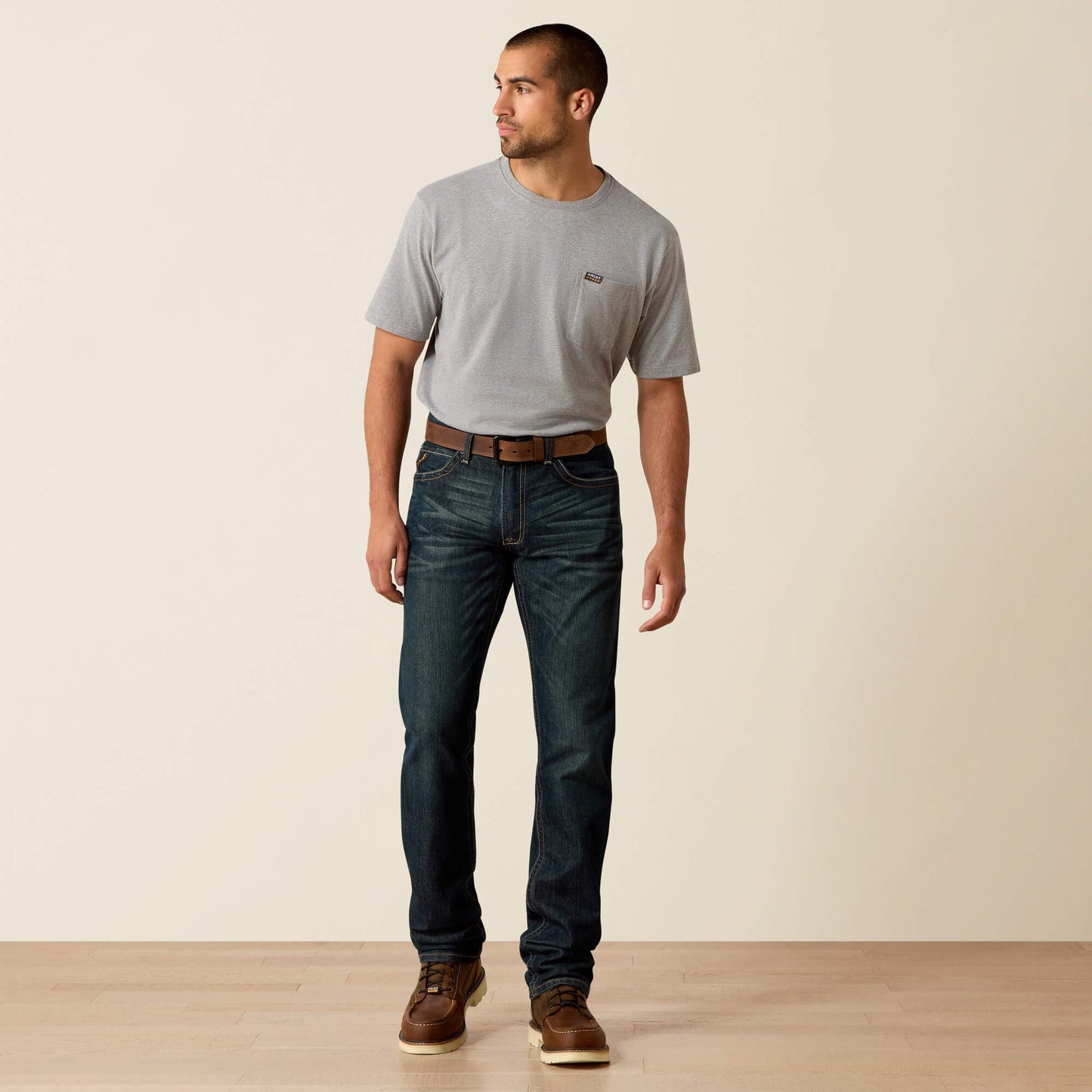 Rebar M4 Relaxed DuraStretch Edge Stackable Straight Leg Jean Men | Ariat online shop