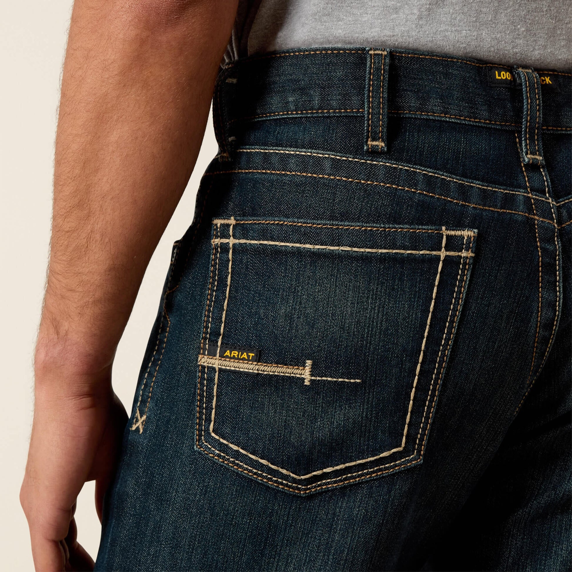 Rebar M4 Relaxed DuraStretch Edge Stackable Straight Leg Jean Men | Ariat online shop
