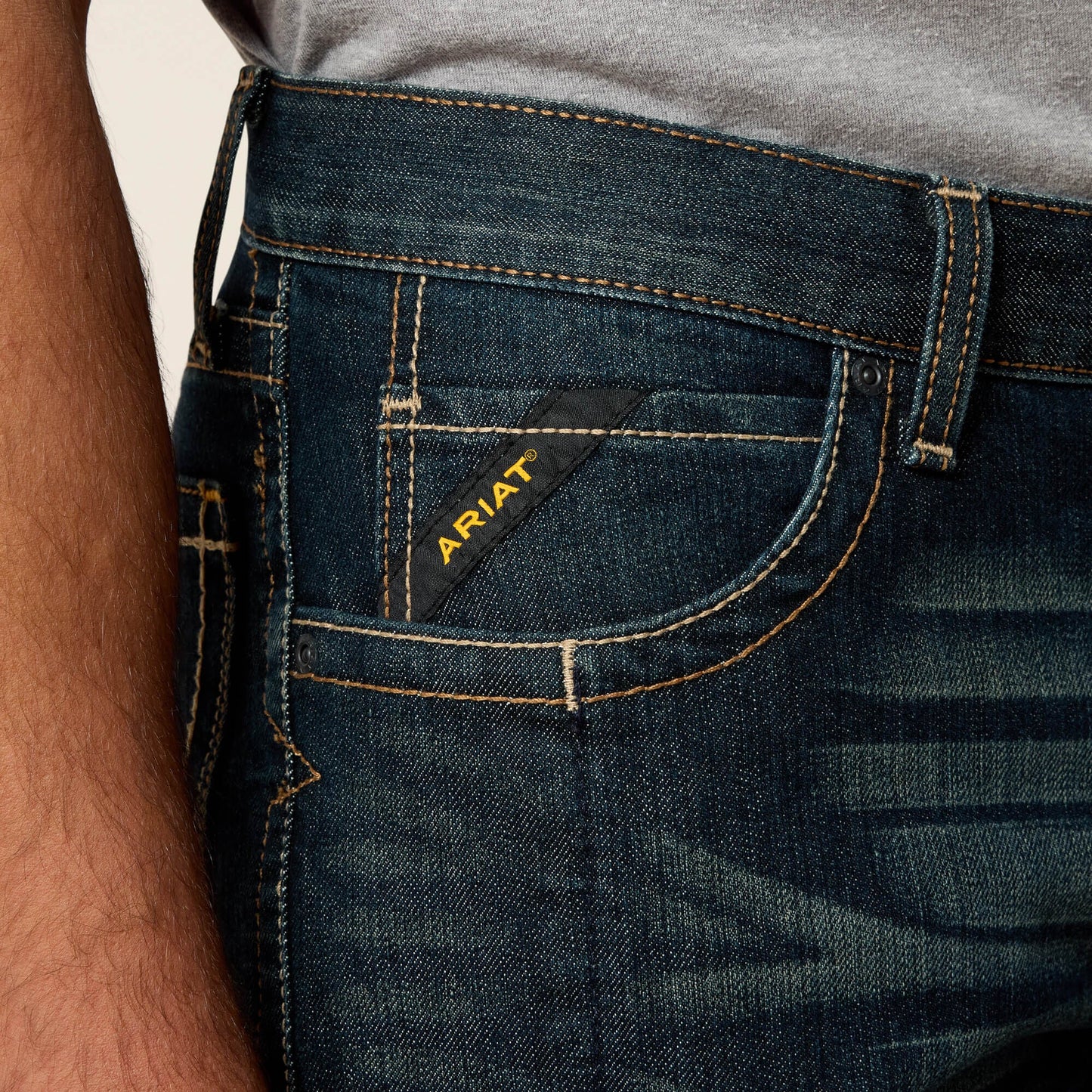 Rebar M4 Relaxed DuraStretch Edge Stackable Straight Leg Jean Men | Ariat online shop