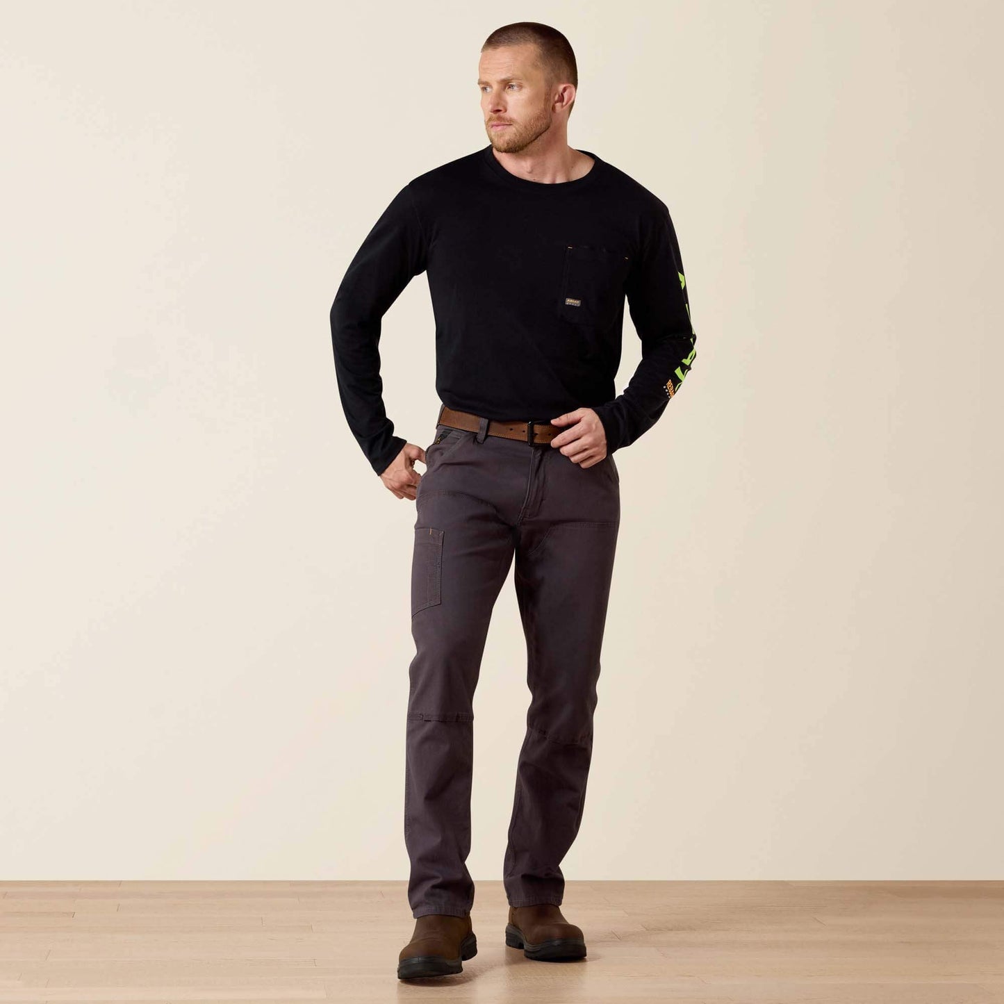 Rebar M4 Low Rise DuraStretch Made Tough Double Front Stackable Straight Leg Pant Men | Ariat on sale