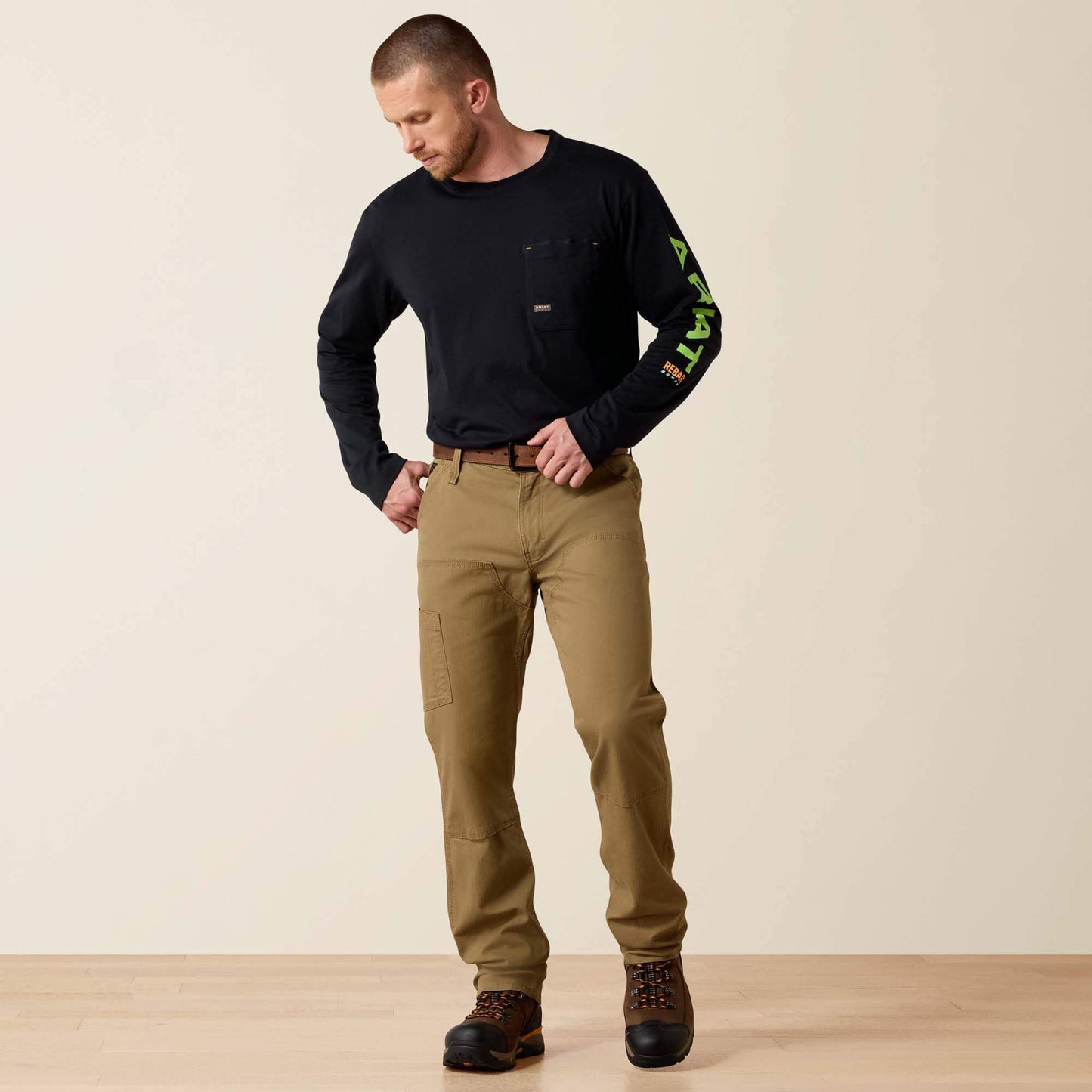 Rebar M4 Low Rise DuraStretch Made Tough Double Front Stackable Straight Leg Pant Men | Ariat sale