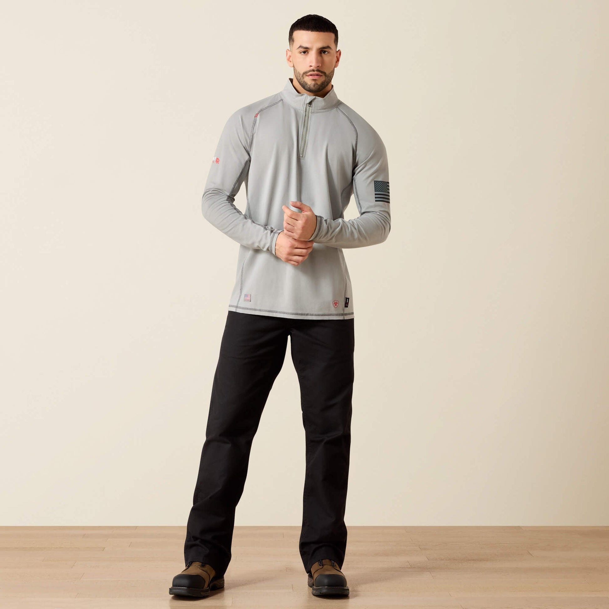 FR Combat Stretch Patriot 1/4 Zip Work Shirt Men | Ariat online shop