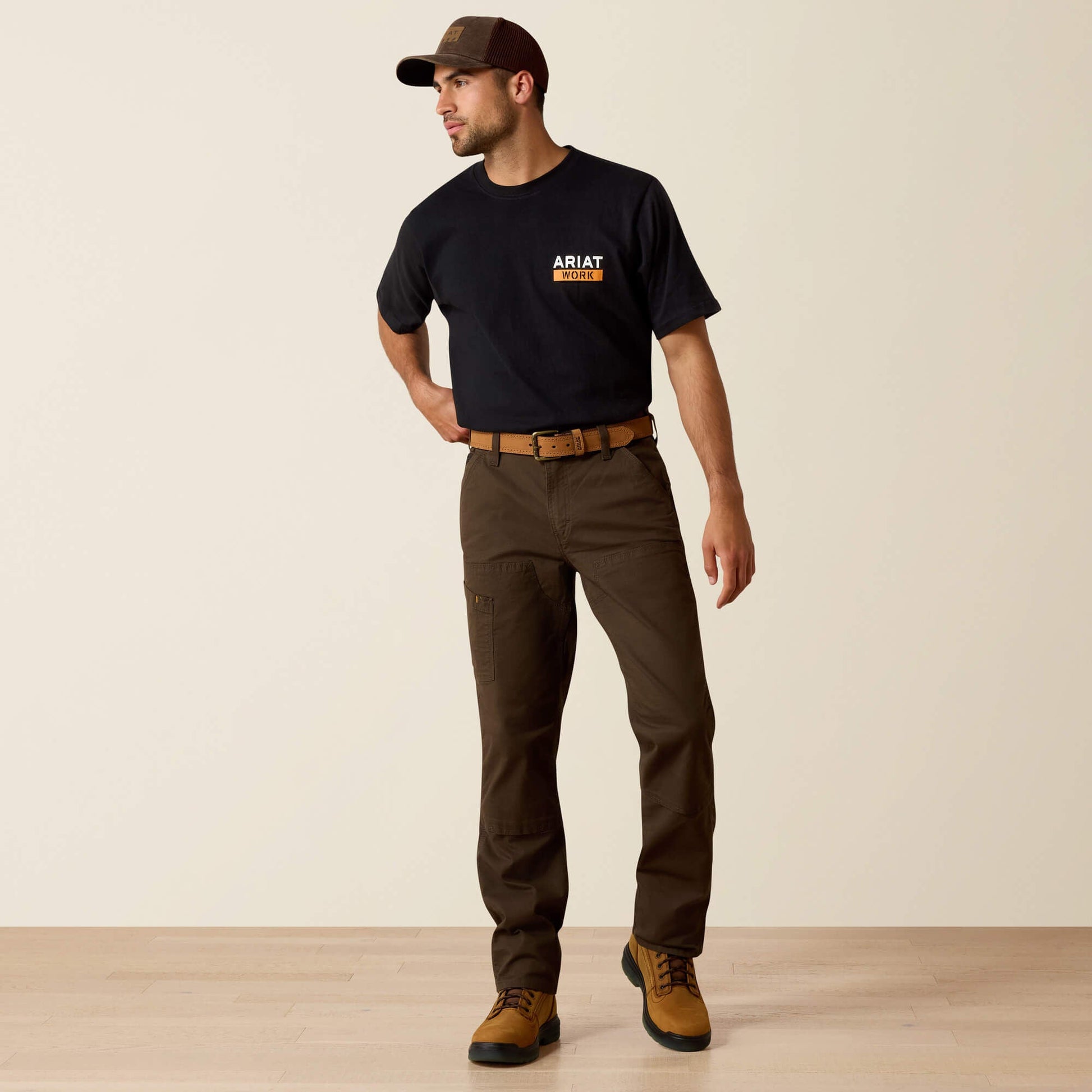 Rebar M4 Low Rise DuraStretch Made Tough Double Front Stackable Straight Leg Pant Men | Ariat online shop