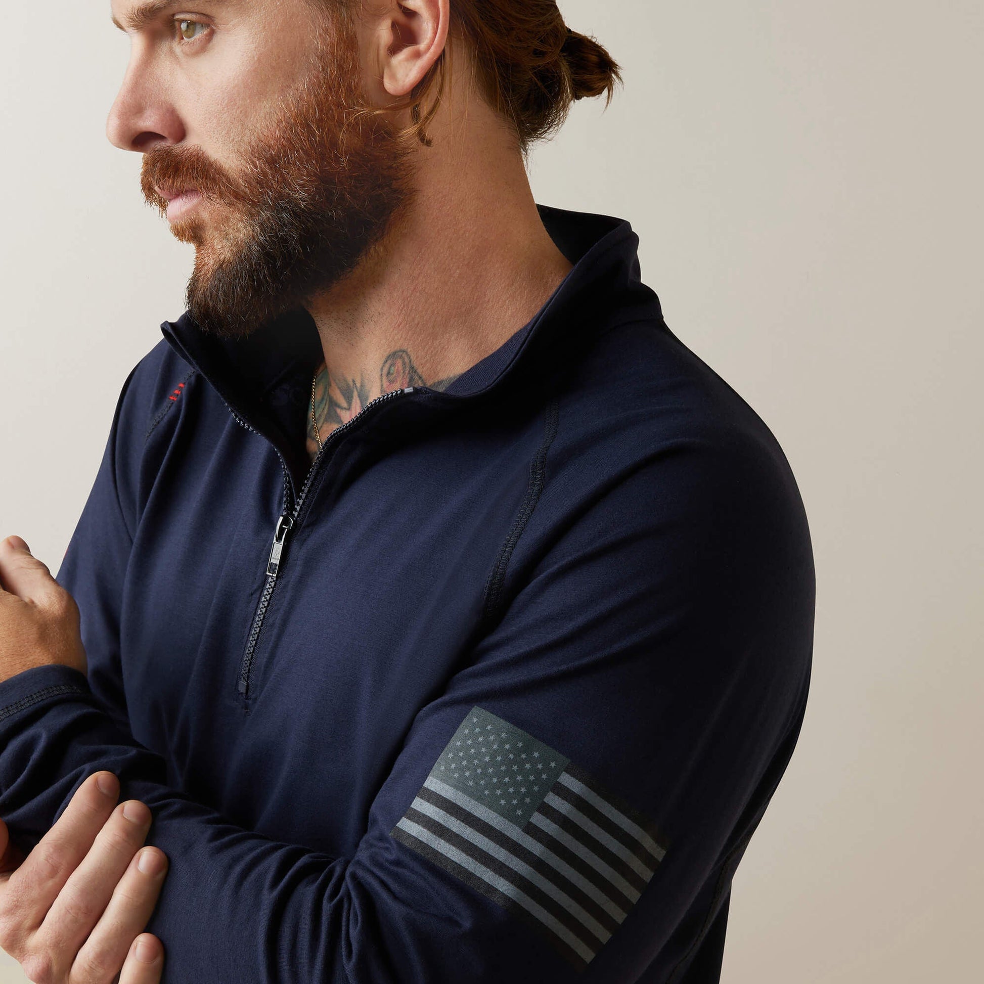 FR Combat Stretch Patriot 1/4 Zip Work Shirt Men | Ariat online