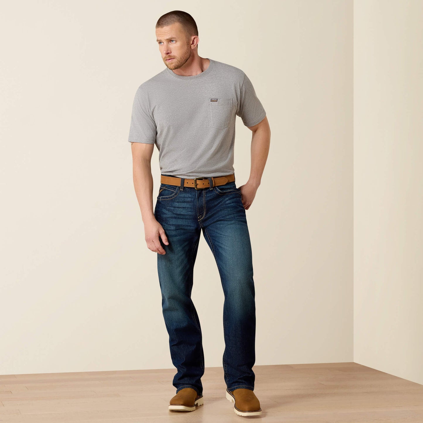 Rebar M4 Low Rise DuraStretch Edge Boot Cut Jean Men | Ariat discount