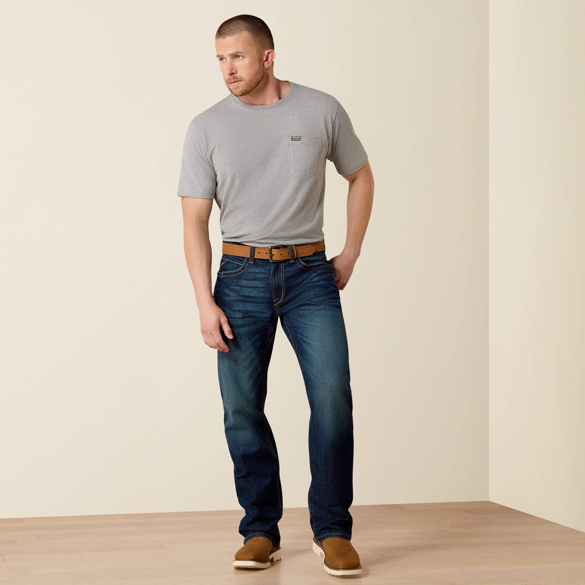 Rebar M4 Low Rise DuraStretch Edge Boot Cut Jean Men | Ariat discount