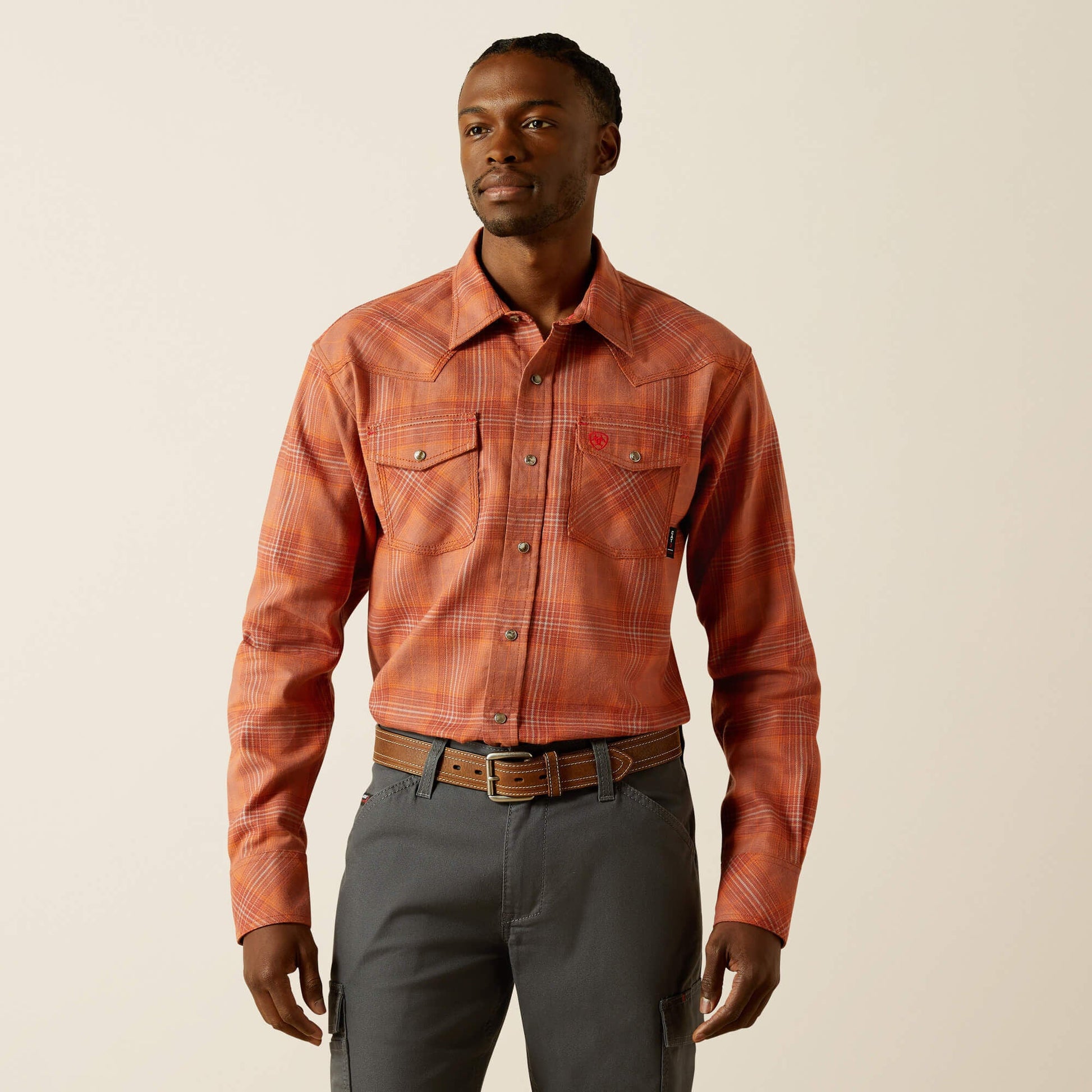 FR Wayne Retro Fit Snap Work Shirt Men | Ariat for sale