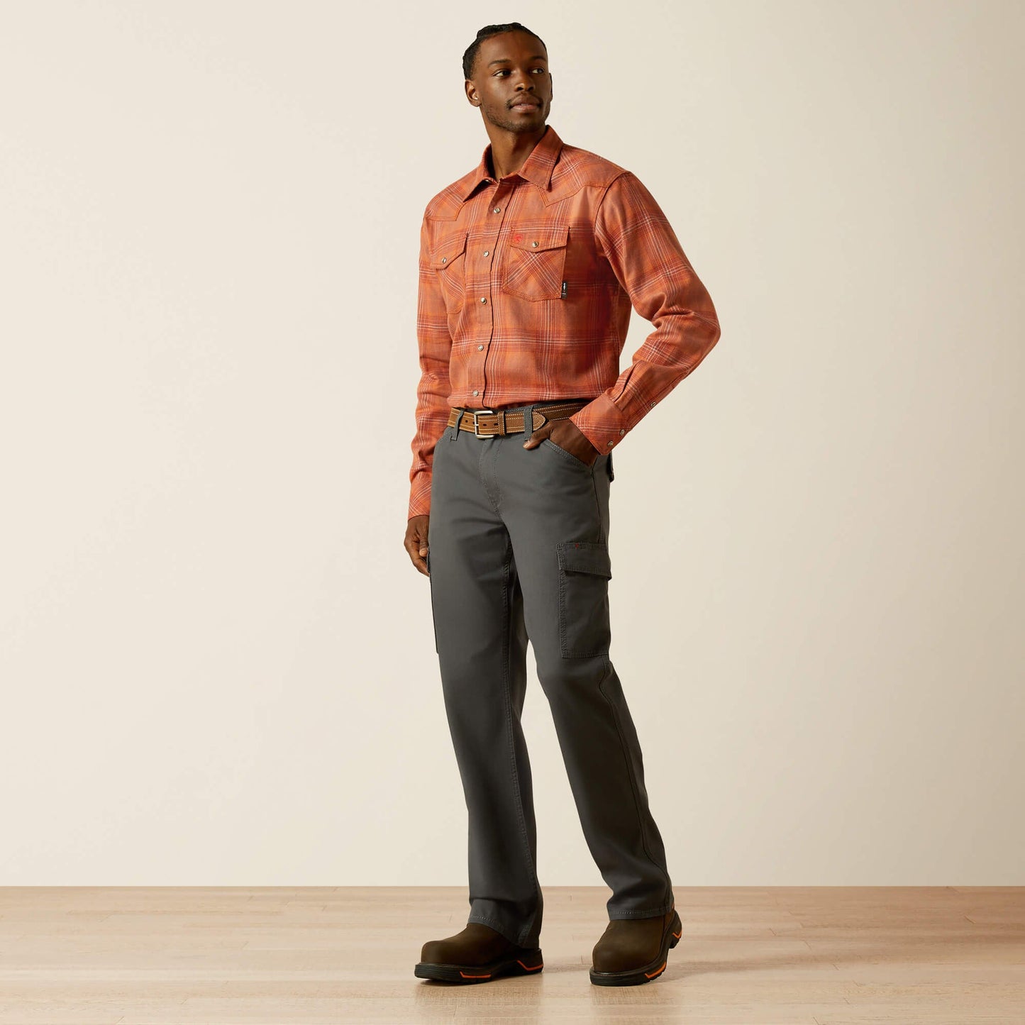 FR Wayne Retro Fit Snap Work Shirt Men | Ariat for sale