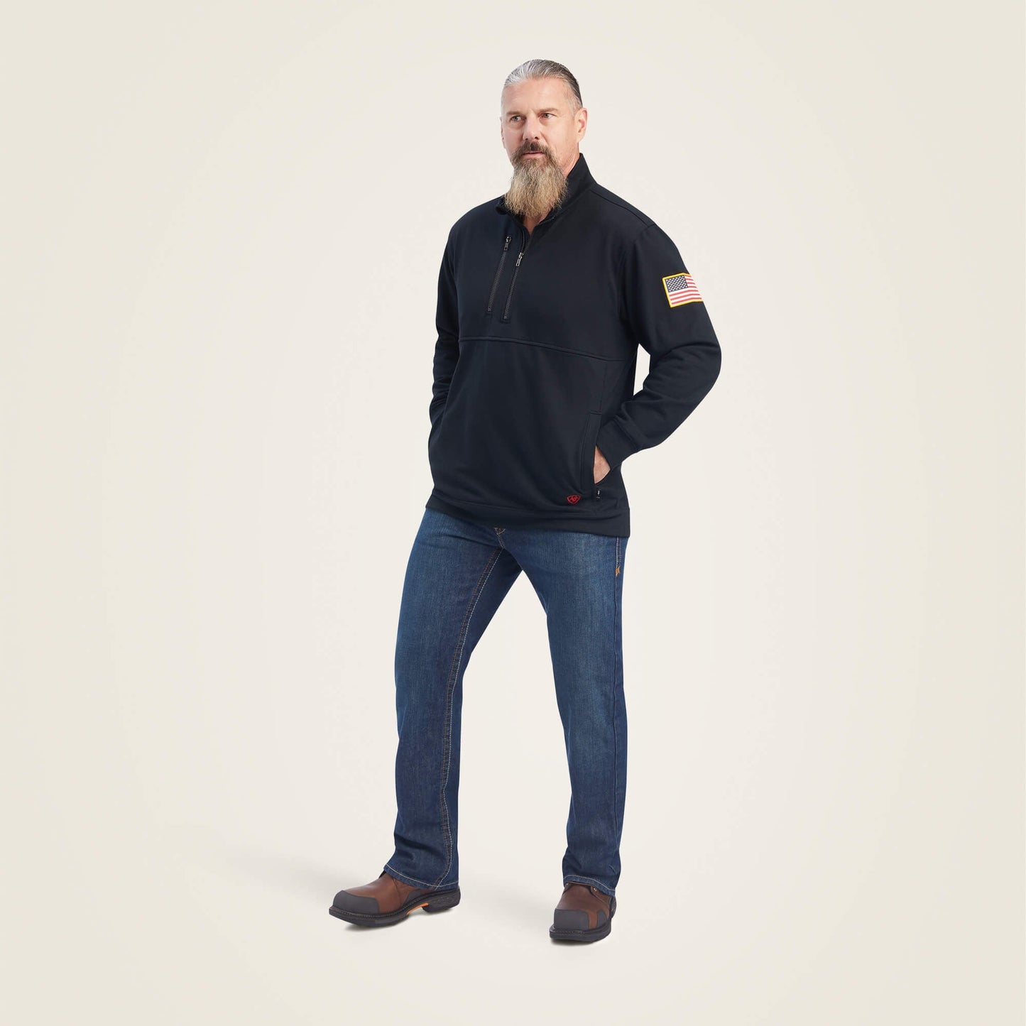 FR Durastrech Fleece 1/2 Zip Job Shirt Men | Ariat sale