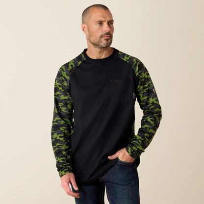 FR AC Stretch Camo Baseball T-Shirt Men | Ariat on sale