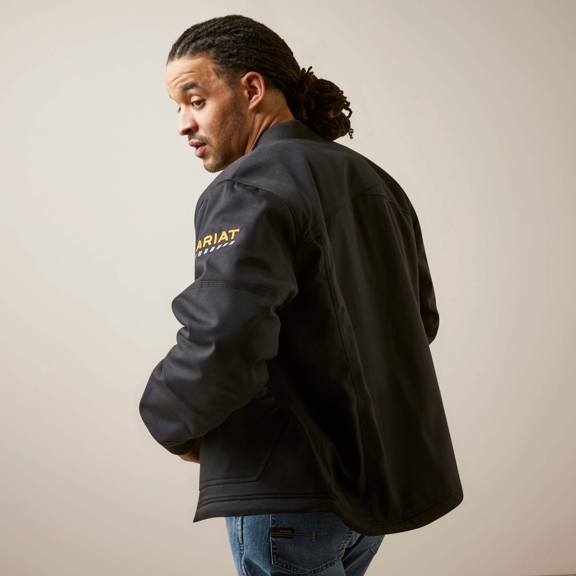 Rebar Stretch Canvas Bomber Jacket Men | Ariat for sale