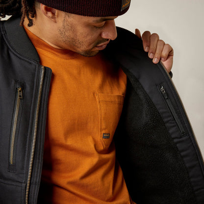 Rebar Stretch Canvas Bomber Jacket Men | Ariat for sale