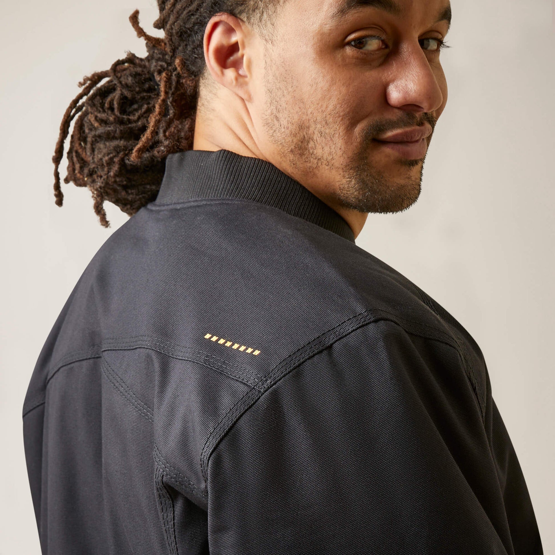Rebar Stretch Canvas Bomber Jacket Men | Ariat for sale